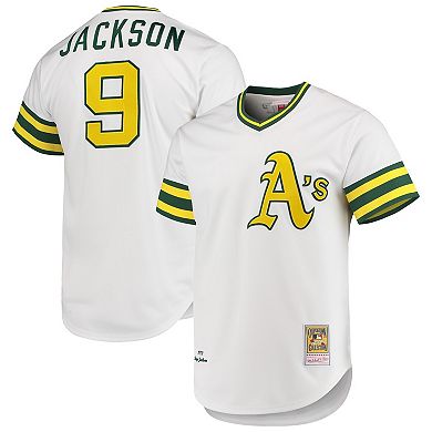Men's Mitchell & Ness Reggie Jackson White Oakland Athletics 1972 Cooperstown Collection Authentic Jersey