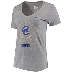 Women's Chicago Cubs Nike White City Connect Tri-Blend V-Neck T-Shirt