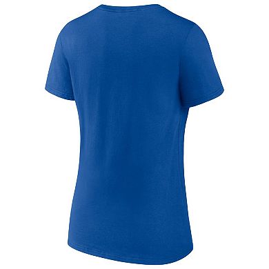 Women's Fanatics Branded Blue Dallas Mavericks Hometown Collection All In V-Neck T-Shirt