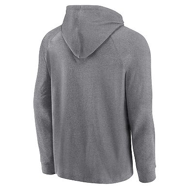 Men's Fanatics Branded Gray Oakland Athletics No Time Off Raglan Pullover Hoodie