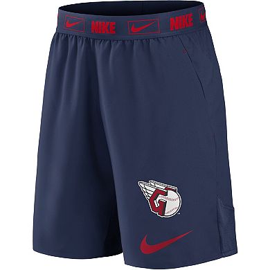 Men's Nike Navy Cleveland Guardians Primetime Logo Performance Shorts