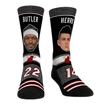 Rock Em Socks Jimmy Butler & Tyler Herro Miami Heat Teammates Player Crew Socks