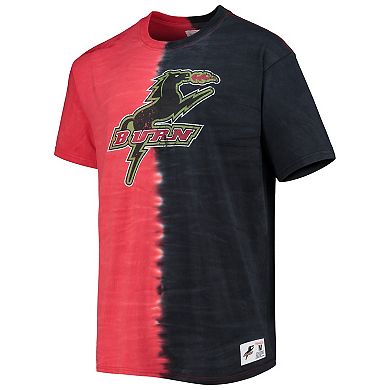 Men's Mitchell & Ness Red Dallas Burn Vertical Tie-Dye Top