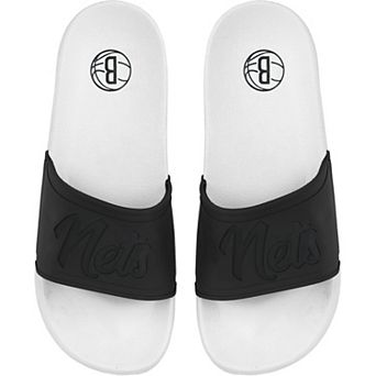 Women's FOCO Brooklyn Nets Script Wordmark Slide Sandals