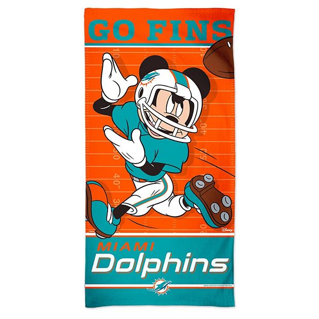 WinCraft Miami Dolphins 30'' x 60'' Disney Spectra Beach Towel