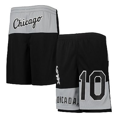 Youth Yoan Moncada Black Chicago White Sox Pandemonium Name & Number Shorts