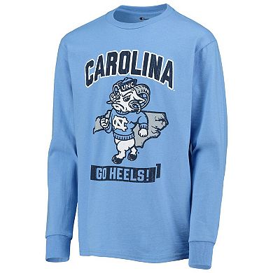 Youth Champion Carolina Blue North Carolina Tar Heels Strong Mascot Team T-Shirt