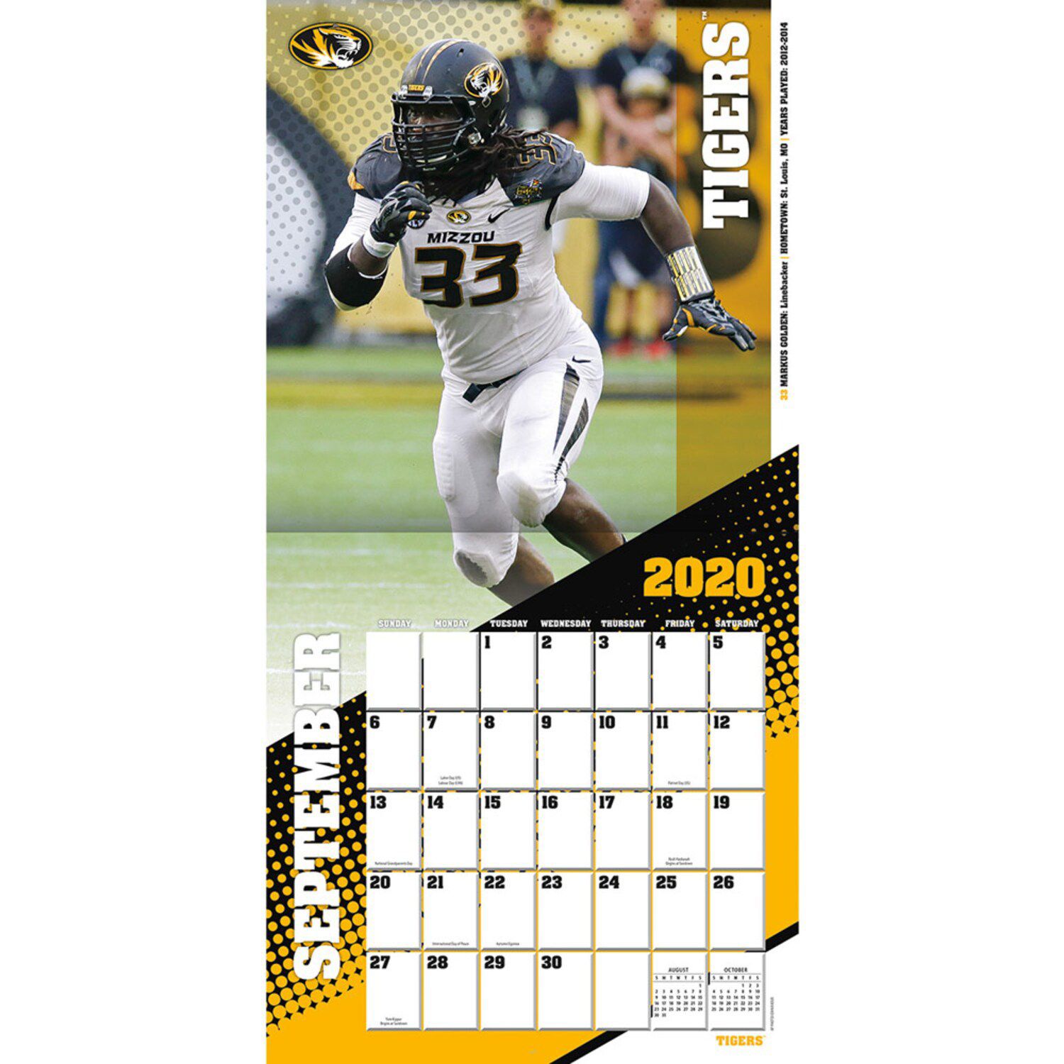 Missouri Tigers 2021 Wall Calendar