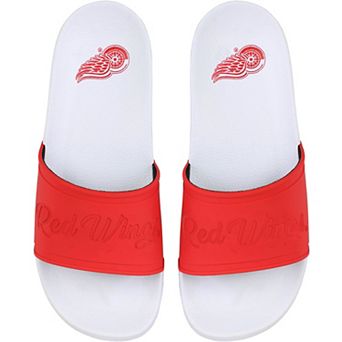 Women's FOCO Detroit Red Wings Script Wordmark Slide Sandals