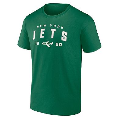 Men's Fanatics Branded Kelly Green New York Jets Gridiron Classics Established T-Shirt