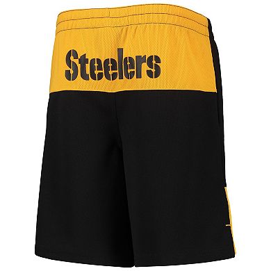 Youth Najee Harris Black Pittsburgh Steelers Name & Number Player Shorts