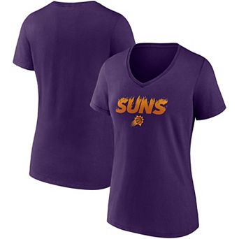 Women's Fanatics Branded Purple Phoenix Suns Hometown Collection On Fire V-Neck T-Shirt