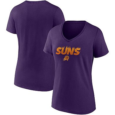 Women's Fanatics Branded Purple Phoenix Suns Hometown Collection On Fire V-Neck T-Shirt