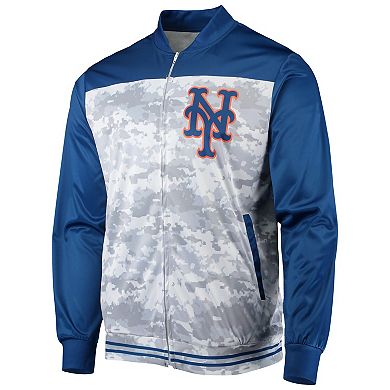 Men's Stitches Royal New York Mets Camo Full-Zip Jacket