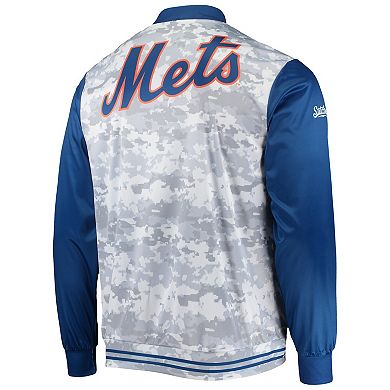 Men's Stitches Royal New York Mets Camo Full-Zip Jacket