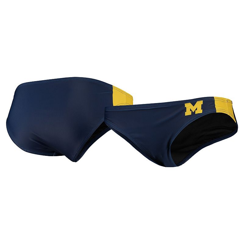Women's FOCO Navy Michigan Wolverines Wordmark Bikini Bottom, Size: Large, Blue