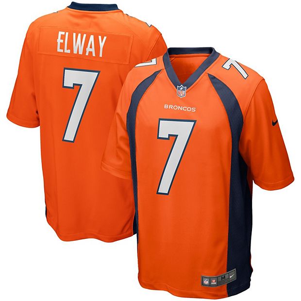 Men's Nike John Elway Orange Denver Broncos Game Retired Player Jersey