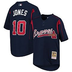 Mens MLB Atlanta Braves Jersey XL Navy Blue Athletic Shirt