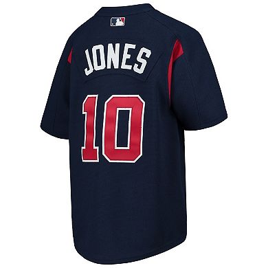 Youth Mitchell & Ness Chipper Jones Navy Atlanta Braves Cooperstown Collection Mesh Batting Practice Jersey