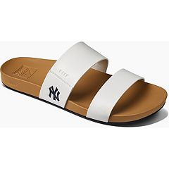 Space. Men's New York Yankees Sandals 4CM Thick Slides #ZZ166 (Standard  SIze)