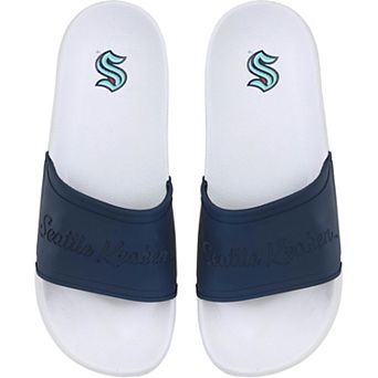 Women's FOCO Seattle Kraken Script Wordmark Slide Sandals