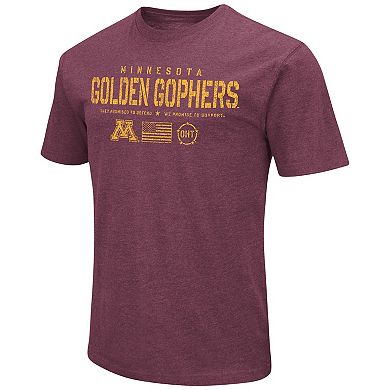 Men's Colosseum Maroon Minnesota Golden Gophers OHT Military Appreciation Flag 2.0 T-Shirt