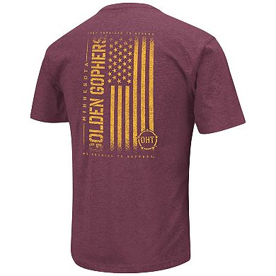 Men's Colosseum Maroon Minnesota Golden Gophers OHT Military Appreciation Flag 2.0 T-Shirt