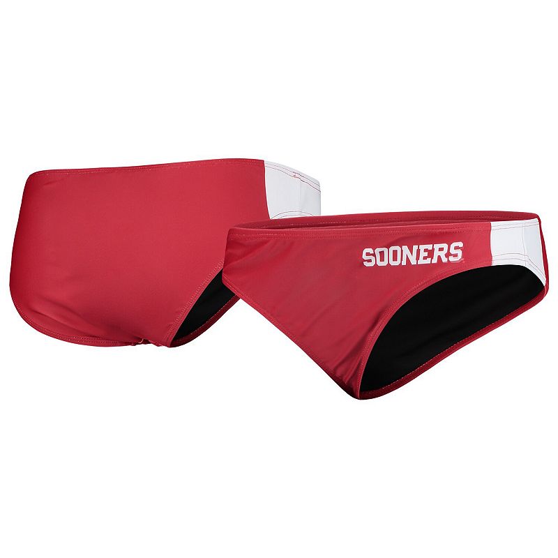 Women's FOCO Crimson Oklahoma Sooners Wordmark Bikini Bottom, Size: Large, Red