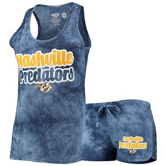 Women's Concepts Sport Navy Nashville Predators Billboard Racerback Tank Top & Shorts Set