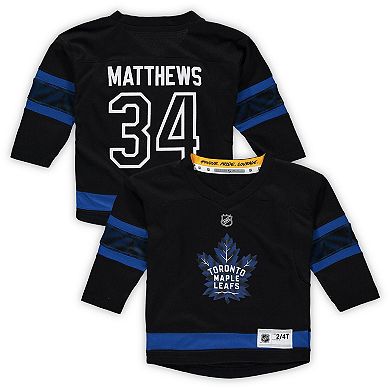 Toddler Auston Matthews Black Toronto Maple Leafs Alternate Replica Player Jersey