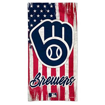 WinCraft Milwaukee Brewers 60'' x 30'' Patriotic Spectra Beach Towel