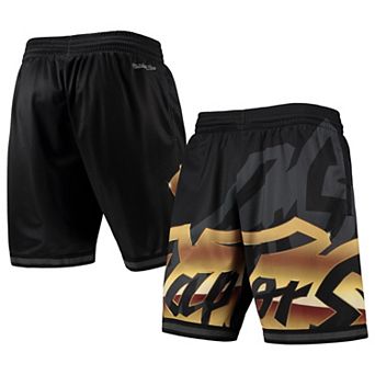 Men's Mitchell & Ness Black Toronto Raptors Big Face 4.0 Fashion Shorts