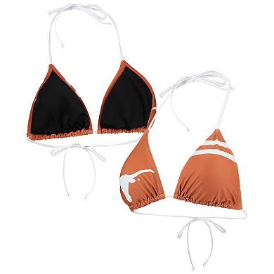 Women's FOCO Texas Orange Texas Longhorns Wordmark Bikini Top