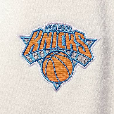 Men's Oatmeal New York Knicks Double Dribble Tie-Dye Fleece Jogger Pants