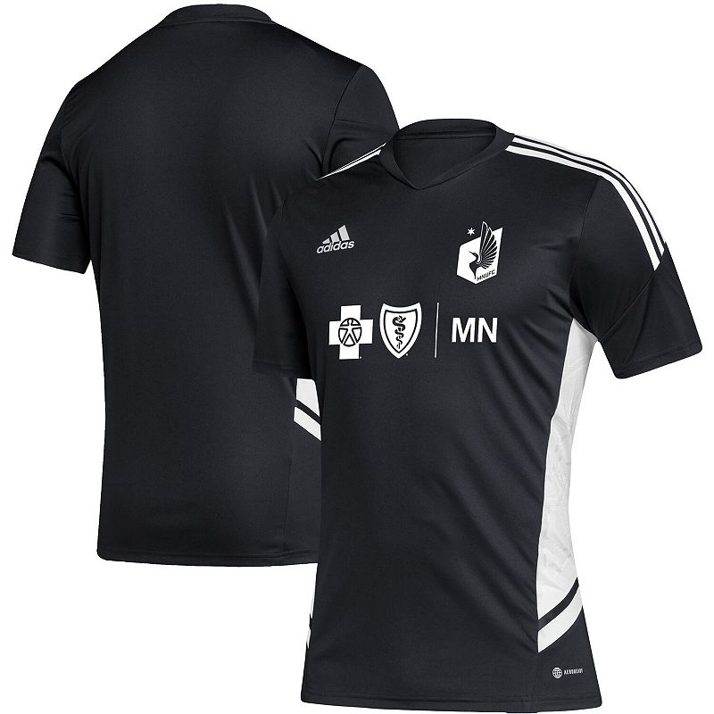 Mens adidas Black/White Minnesota United FC Soccer Training Jersey, Size: 