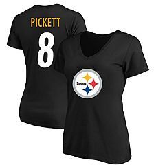 Pittsburgh Steelers Womens Black Fight Song Cropped Crew LS Tee