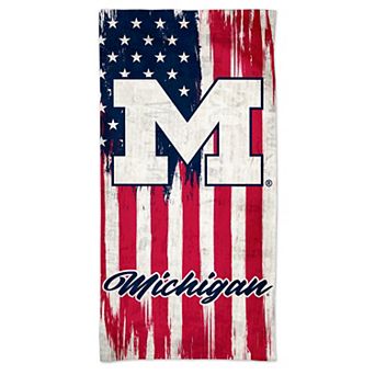 WinCraft Michigan Wolverines 60'' x 30'' Patriotic Spectra Beach Towel