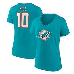 Youth Tyreek Hill White Miami Dolphins Mainliner Player Name Number T-Shirt