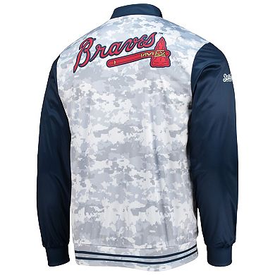 Men's Stitches Navy Atlanta Braves Camo Full-Zip Jacket