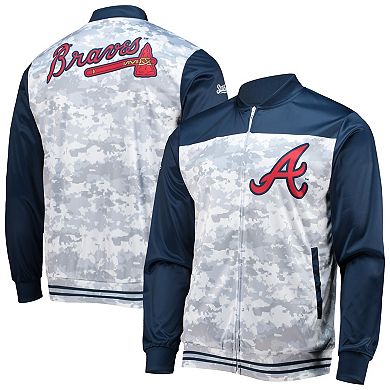 Men's Stitches Navy Atlanta Braves Camo Full-Zip Jacket