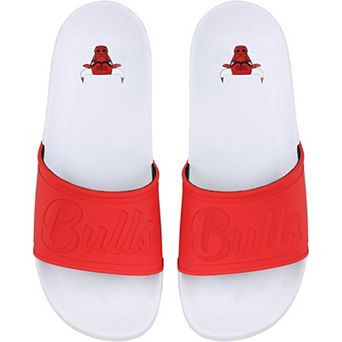 Women's FOCO Chicago Bulls Script Wordmark Slide Sandals