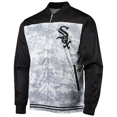 Men's Stitches Black Chicago White Sox Camo Full-Zip Jacket