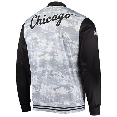 Men's Stitches Black Chicago White Sox Camo Full-Zip Jacket