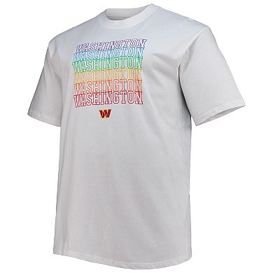 Men's Fanatics White Washington Commanders Big & Tall City Pride T-Shirt