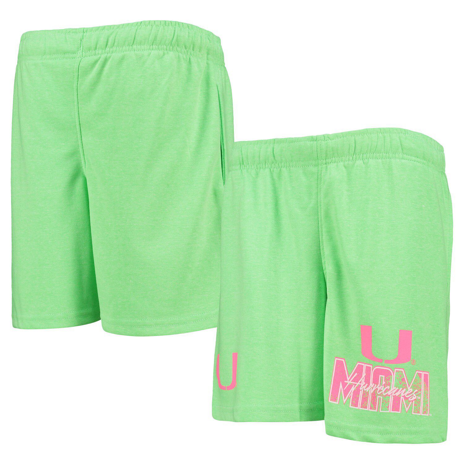 Men's New Era Neon Green Green Bay Packers Summer Pop Shorts