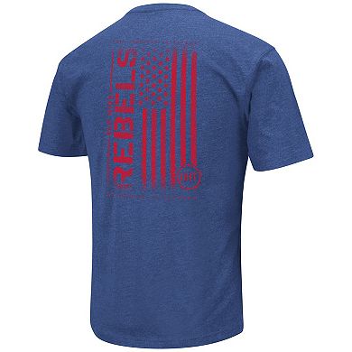 Men's Colosseum Royal Ole Miss Rebels OHT Military Appreciation Flag 2.0 T-Shirt