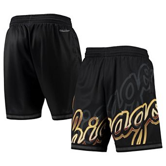 Men's Mitchell & Ness Black Chicago Bulls Big Face 4.0 Fashion Shorts