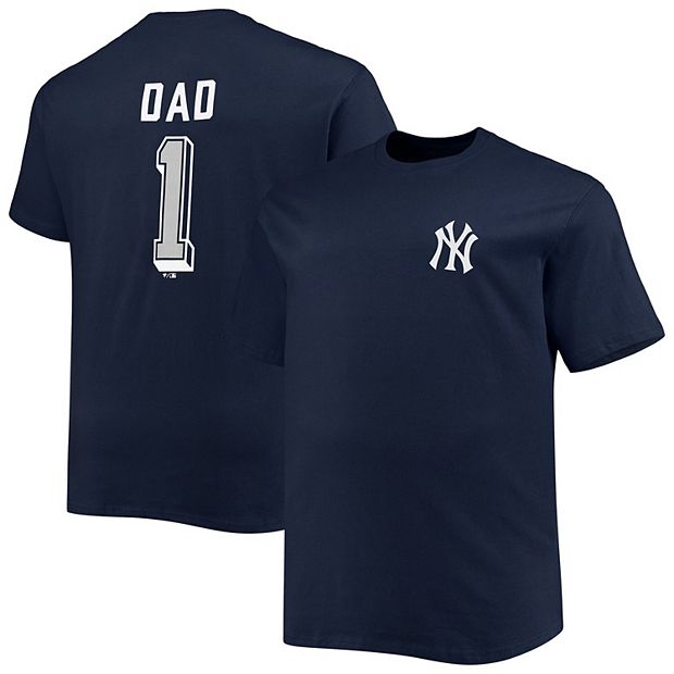 PROFILE Men's Navy Milwaukee Brewers Big & Tall Father's Day #1 Dad T-Shirt