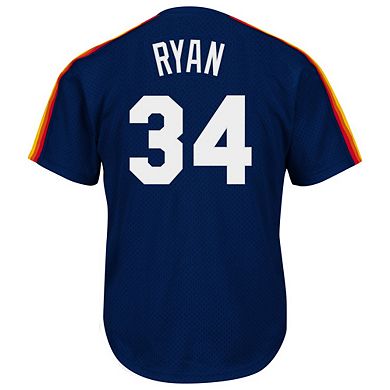 Men's Mitchell & Ness Nolan Ryan Navy Houston Astros 1988 Authentic Cooperstown Collection Mesh Batting Practice Jersey