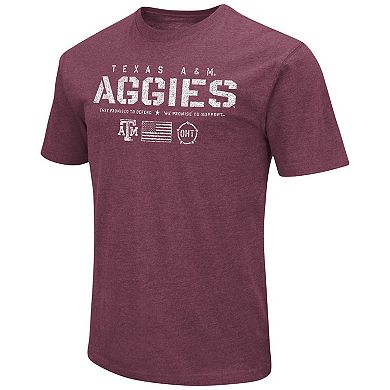 Men's Colosseum Maroon Texas A&M Aggies OHT Military Appreciation Flag 2.0 T-Shirt